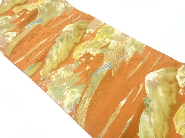 JAPANESE NAGOYA OBI / WOVEN WATERMILL